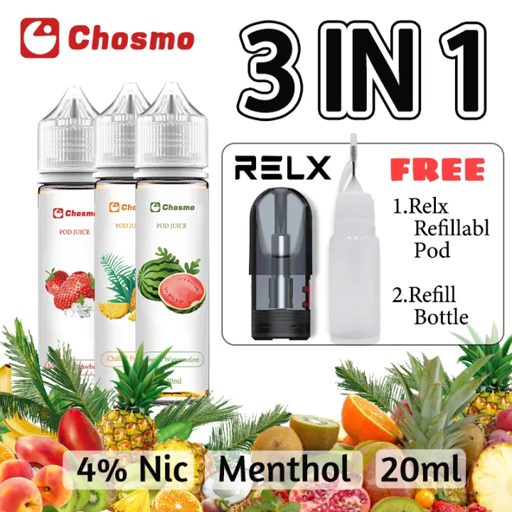 3 in 1 20ml relx1 flavor saltnic juice for pod full set original relx1