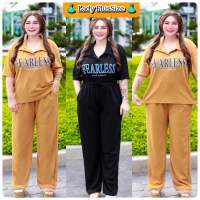 ?PLUSSIZE?ชุดสาวอวบ เซ็ตไซส์ใหญ่ ชุดเซ็ทคอปกขายาว สกรีนลายแบรน อก40-52” เสื้อผ้าแฟชั่น Bigsize ‼️