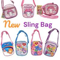 New !!! Sling Bag กระเป๋าสะพายปรับสายสี่เหลี่ยม/ สะพายโค้ง/สะพายตัวยู ลายลิขสิทธิ์เจ้าหญิง/kity/ My Melody New In