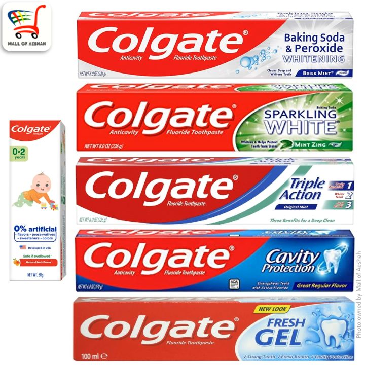 [Imported] Colgate Toothpaste - Baking Soda | Sparkling White | Triple ...