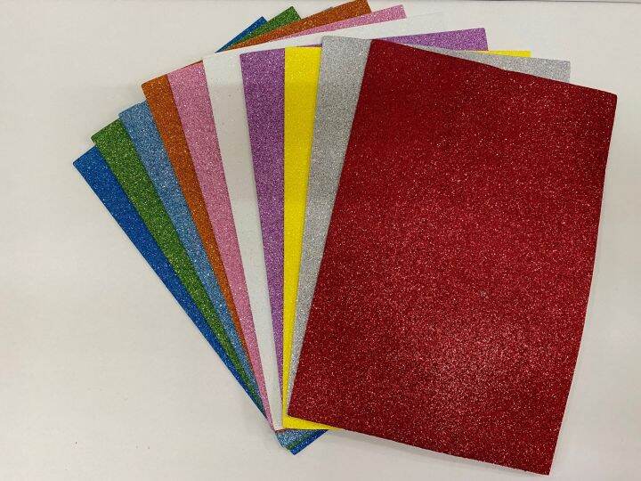 Craft Eva foam with gold dust [ 20x30cm 10pcs ] Lazada