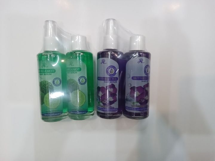 เอ-อาร์-เบอกาม็อท-แฮร์-เซรั่ม-เซต-2-ขวด-85ml-85ml-ar-bergamot-hair-serumบำรุงเส้นผมตั้งแต่โครงจรดปลายผม-ให้เส้นผมมีสุขภาพดี-เซรั่มบำรุงเส้นผม-มะกรูด-เซรั่มบำรุงผม-ดอกอัญชัน-เซรั่มบำรุงเส้นผมสูตรสมุนไพ