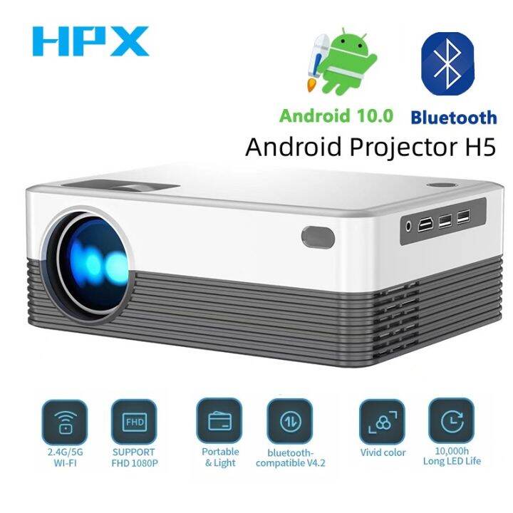 【Office/Teaching Use】 Smart Projector 4K 1080P LED Android System WiFi