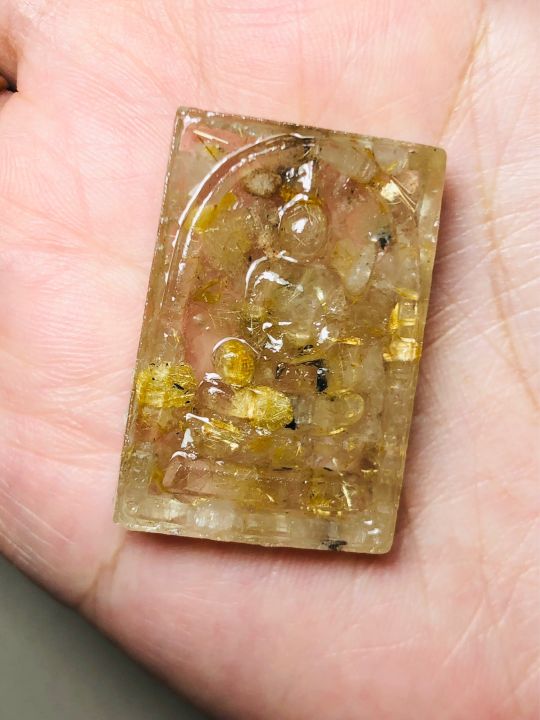 สมเด็จไหมทอง-รูไทล์-ควอตซ์-rutilated-quartz-ทำจากไหมทองแท้