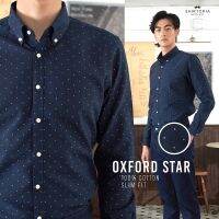 Shirtoria-Cotton ลาย Oxford star เสื้อเชิ้ต แขนยาว