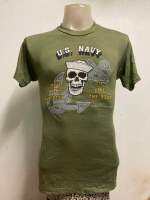 เสื้อยืด แนวทหาร U.S. NAVY สไตล์วินเทจ