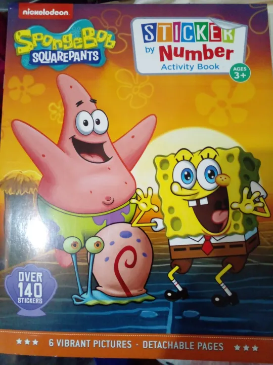 Spongebob Squarepants Sticker by Number Activity Book, Learning ...