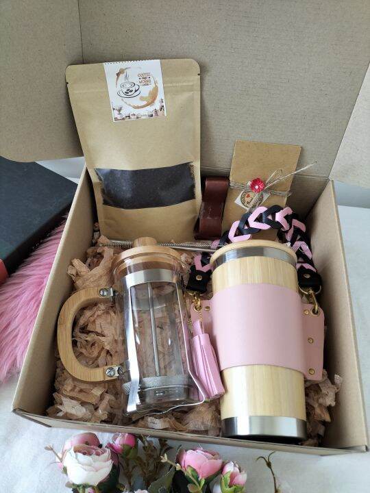 Wooden Coffee Press Gift Set Lazada PH