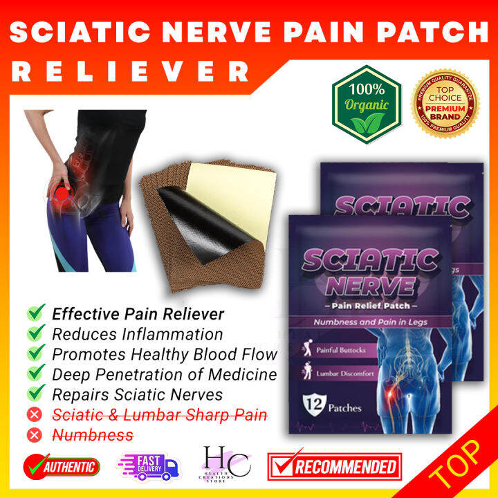 SUMIFUN Sciatic Nerve Pain Reliever Patch Back Lumbar Pain Sciatica