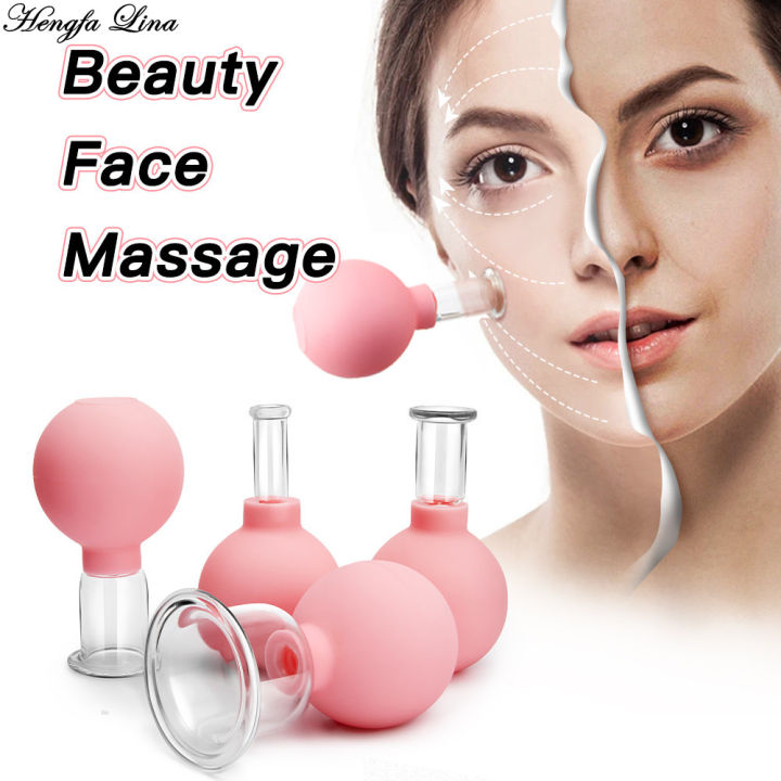 Rubber Face Massager Vacuum Cupping Face Skin Lifting Facial Cups Anti Cellulite Cup Anti