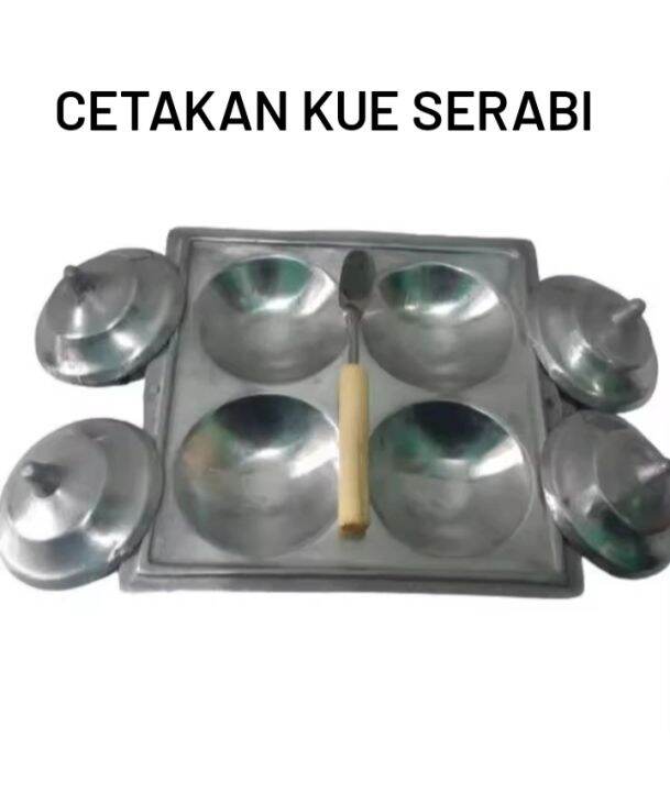 Cetakan kue serabi lubang 4 plus tutup geratis Sutil dan pengait ...