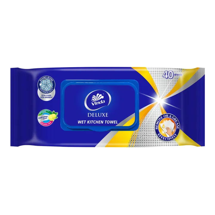 Vinda Deluxe Wet Kitchen Towel 40Sheets x2 Lazada
