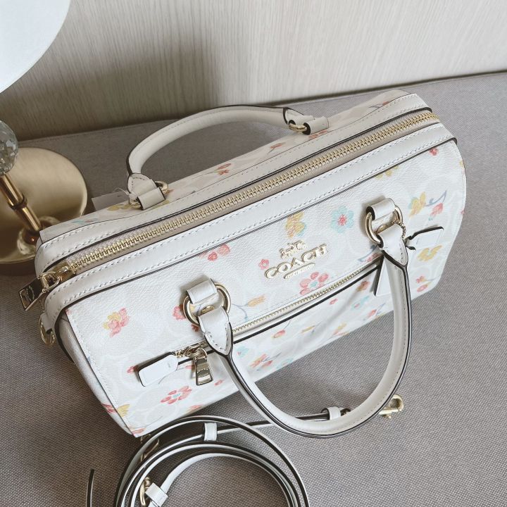 ของแท้100-กระเป๋าสะพาย-rowan-satchel-in-signature-canvas-with-mystical-floral-print-coach-c8615