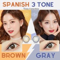 คอนแทคเลนส์ ?Spanish 3 tone?(Spanish Circle) Gray/Brown (Gaezz Secret)?[มีค่าสายตาสั้นถึง 700] เลนส์ขนาดมินิสวยขายดี