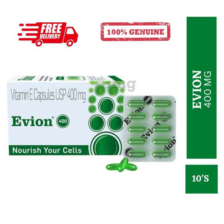 Evion Vitamin E 400mg 1 Strip (10 Capsules) Lazada
