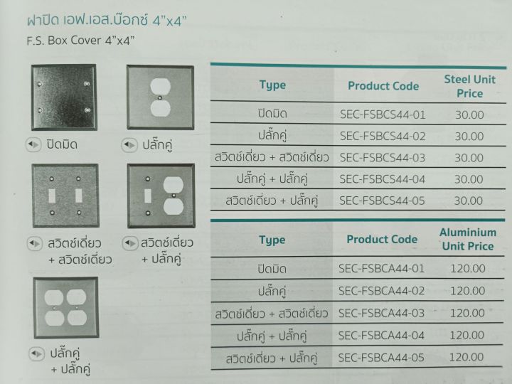 sec-fsbcs44-ฝาปิด-เอฟ-เอส-บ๊อกซ์-4-x4-f-s-box-cover-4-x4-ลูกค้ากรุณาสั่งซื้อจากรหัสสินค้า-ทุกขนาด-ที่มีพร้อมส่ง-แจ้งให้เราทราบหากต้องการใบกำกับภาษี