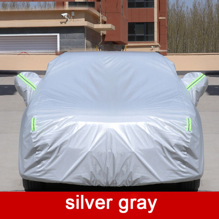  Car supplies Oxford Cloth Anti-Dust Waterproof Sunproof Flame  Retardant Breathable Indoor Outdoor Full Car Cover Sun UV Snow Dust  Resistant Protection SUV Car Cover with Warning Strips, Fits Cars up t 