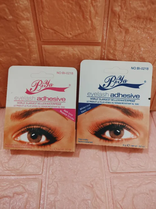 biya eyelash adhesive dark tone,white clear Lazada PH