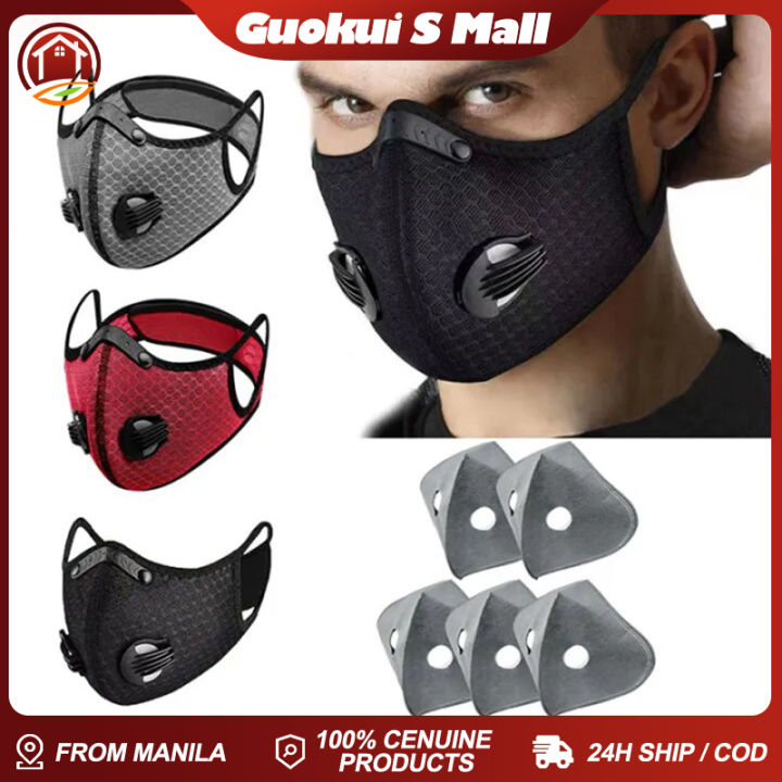 Face Mask Filter PM2.5 Anit-fog Breathable Dustproof Bicycle