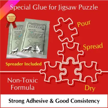 Jigsaw Puzzle Glue with Applicator, MINIWHALE Non Toxic Clear Glue