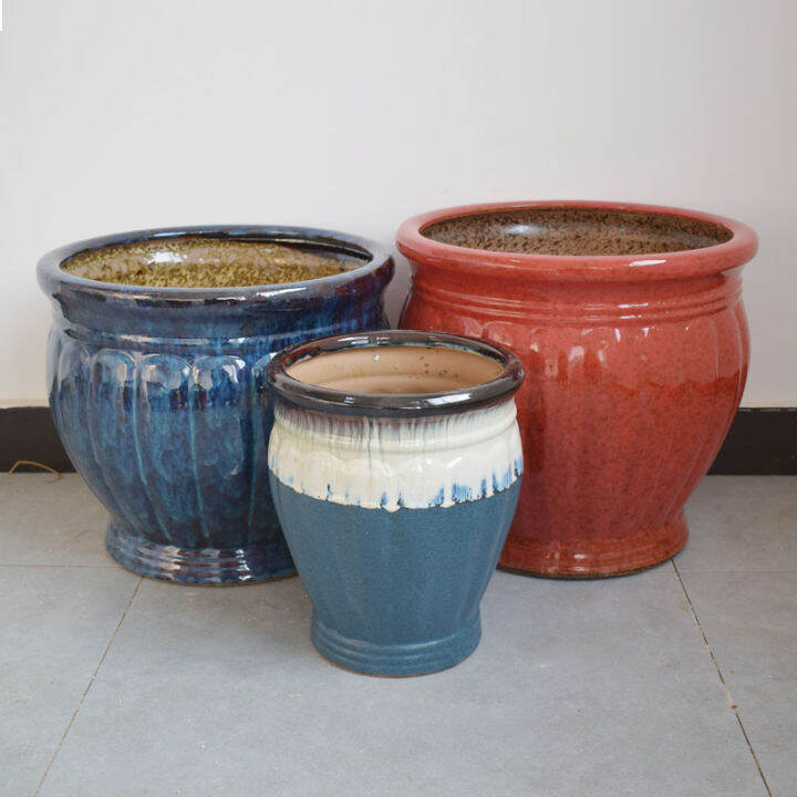 FloorStanding Extra Large Ceramic Flower Pot for Planting Trees