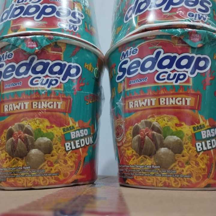 [1 Dus 12 Pcs]mie Sedaap Cup Rawit Bingit Rasa Baso Bleduk Lazada