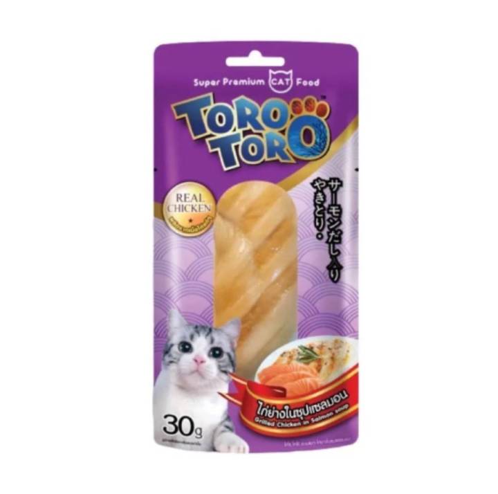 toro-โทโร่-ขนมแมว-ทำจากเนื้อปลาทูน่าและเนื้อสันในไก่แท้-100-ขนาด-30-กรัม