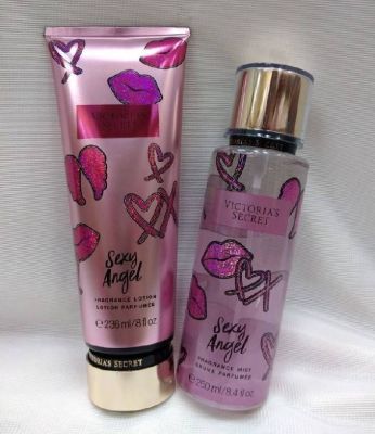 Sexy หัวใจชมพู 2ชิ้น โลชั่น1ขนาด 236ml น้ำหอม1 ขนาด250ml VICTORIA’S SECRET น้ำหอมวิคตอเรีย Set คู่ น้ำหอมและโลชั่น