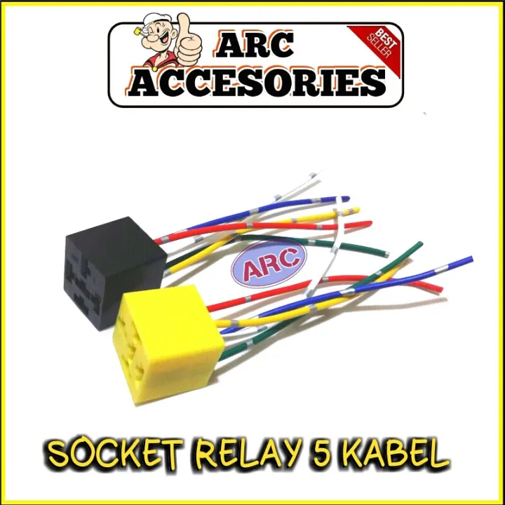 Socket relay kaki 5 soket kuning hitam Lazada Indonesia