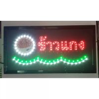 ป้ายไฟ LED สติ๊กเกอร์ ร้านข้าวแกง
?สกรีนสติ๊กเกอร์รองพื้น แม้ไม่ได้เปิดไฟ เวลากลางวันก็อ่านออก