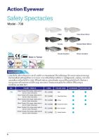 แว่นตานิรภัย แบรนด์ Action Eyewear รุ่น 739 AF (กันฝ้า 100%) มีของแถมให้ทุกออเดอร์