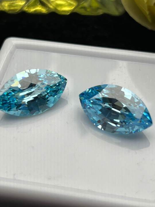 aquamarine-เพชร-รัสเซีย-เนื้อแข็ง-พลอย-บลูโทแพซ-cz-cubic-zirconia-marquise-blue-topaz-lab-made-100-ราคาเป็น-1-เม็ด-พลอย-ขนาด21x11-mm-มิล-17-กะรัต