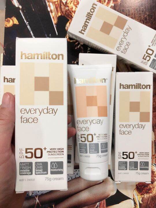 🇦🇺ของแท้100 จากออสเตรเลีย กันแดดฮามิลตัน Hamilton everyday face sunscreen SPF50+ 75g. Lazada