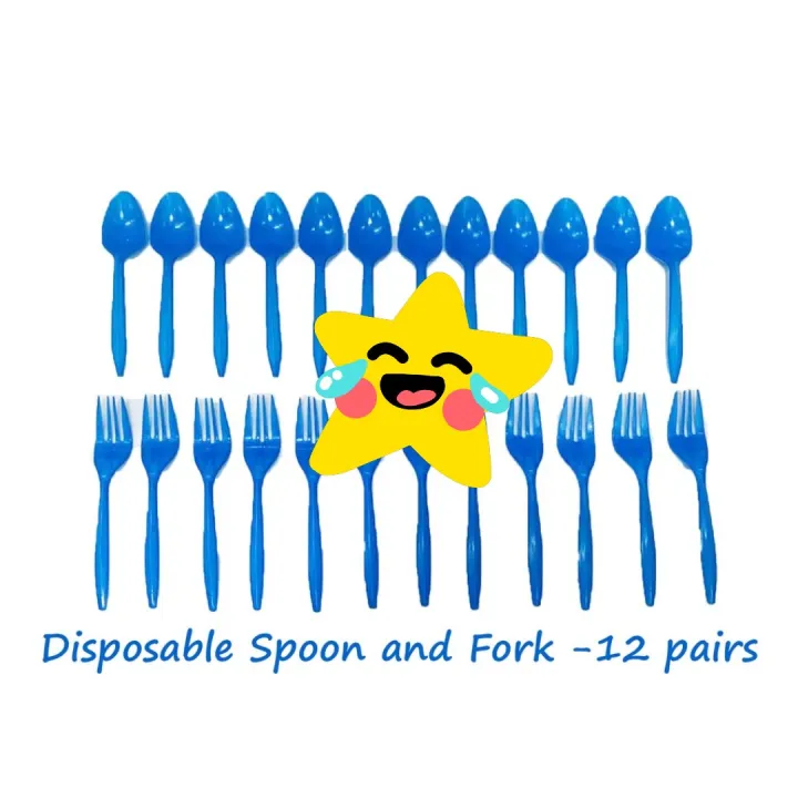 gender reveal spoon fork 12pairs blue pink Lazada PH