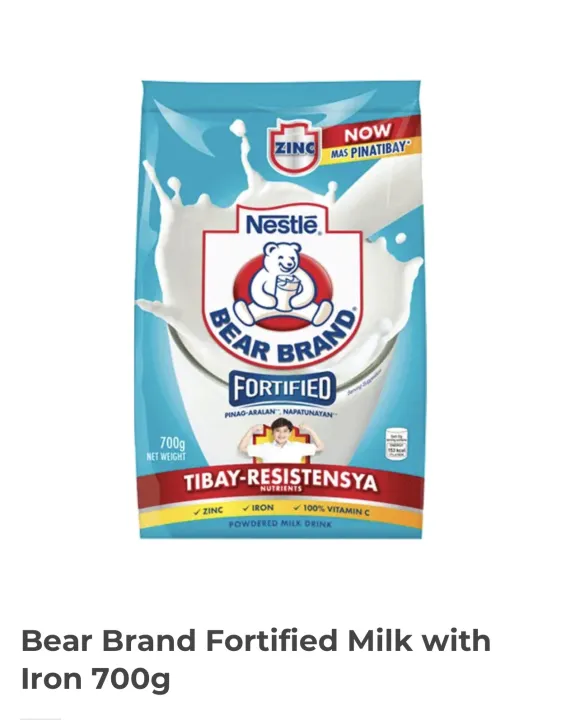 Bear brand fortified milk with iron 700g | Lazada PH