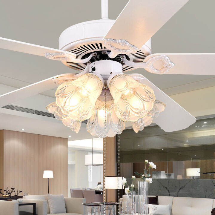 AQI Modern Minimalist Ceiling Fan Light White Dining Room Bedroom