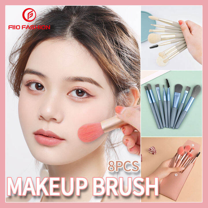 FIIO 8pcs Mini Makeup Brushes Set for Matte Portable Soft Makeup Beauty