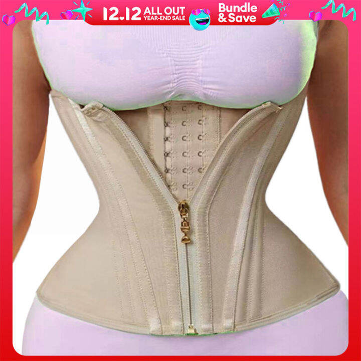 Latex Waist Trainer Women Waist Protection Bustier Korset Nude Black Corset  Plus Size Korsett Zipper Hooks & Eyes Gorset Hot