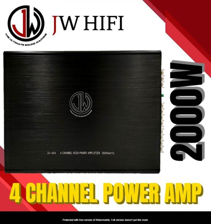 JW HIFI 4 Channel Amplifier Car / Power Amp Kereta / Amplifier Car