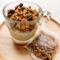 Granola (กราโนล่าคลีน)สูตรเจ ขนาด 50 กรัม ไม่นม ไม่เนย ไม่มีไข่ หวานน้อย