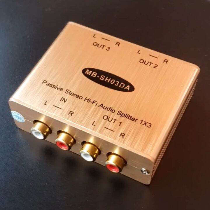 MuxBOXS Passive RCA HiFi Audio Amplifier Splitter Stereo Sound