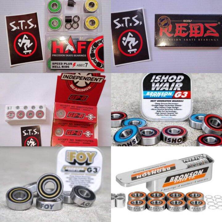 SKATEBOARD BEARINGS Independent / Bones Reds / Bronson / Hard As Fck