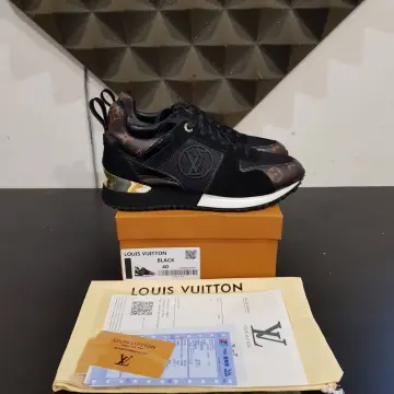 Jual Sepatu Louis Vuitton LV Run Away Sneakers White Brown Monogram Putih  Premium