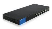 Linksys Business LGS326MP PoE+ Smart 24 Port Gigabit Network Switch + 2X Gigabit SFP/RJ45 Combo Ports (384W)