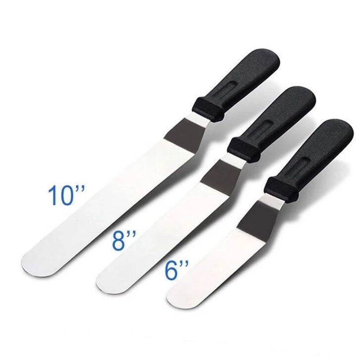 6/8/10 Inch Stainless Steel Cake Spatula Butter Cream Portable Straight