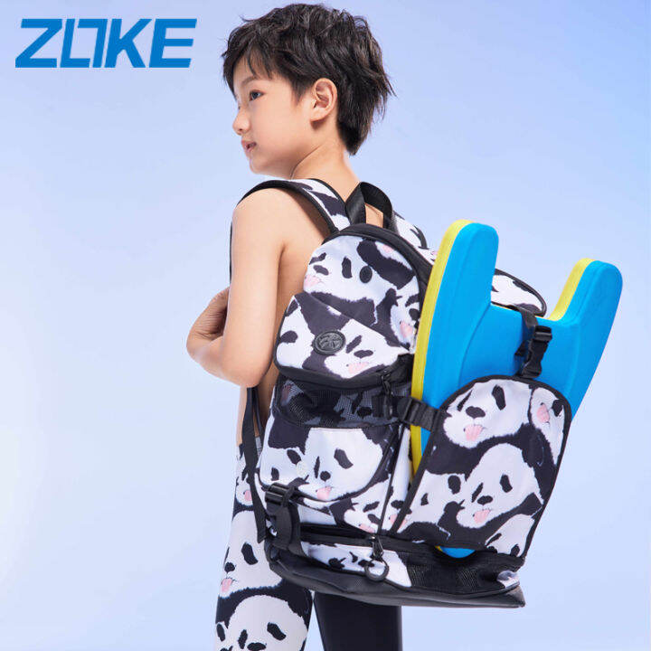 zhike-กางเกงว่ายน้ำบ็อกเซอร์ทรงสามเหลี่ยมห้าส่วนสำหรับเด็กชายและเด็กหญิงกางเกงว่ายน้ำซีรีส์แพนด้าชุดว่ายน้ำระดับมืออาชีพสำหรับการฝึกความยาวในการแข่งขัน