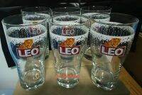 แก้วลีโอ​ เบียร์​ LEO​ Beer​ เซท6ใบ งาน​ของ​แท้​ ความจุ380​ ML.สวยงาม​ น่า​ใช้​ น่า​สะสม​หรือ​เป็น​ของขวัญ​