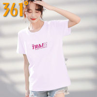 เสื้อทีเชิ้ตแขนสั้นเรือธงทางการ361เสื้อกีฬาใส่แล้วดูผอมแมตช์ชุดง่ายแบบบางทรงหลวมอินเทรนด์แบบใหม่ฤดูร้อน2023สำหรับผู้หญิง