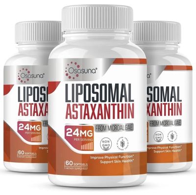 Osasuna Liposomal Astaxanthin 24MG 
ผลิตภัณฑ์แอสตาแซนธิน 24 มก. 60 softgel