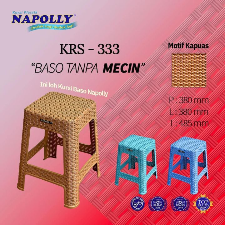 Kursi Bakso Rotan Napolly Kursi Bangku Baso Anyaman Rotan Lazada